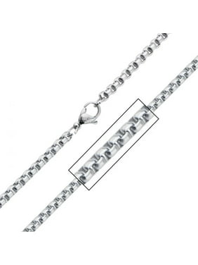 Brilliant Bijou Stainless Steel 8mm Rolo Chain Necklace 